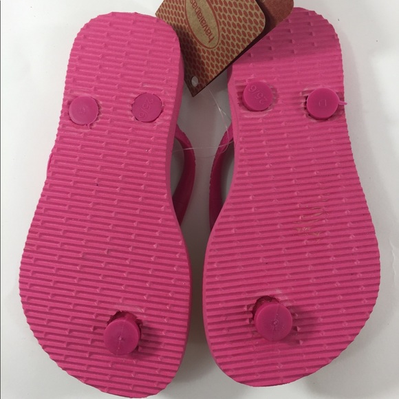 Havaianas Fox Pink Orange Animal Girls Flip Flops - Picture 4 of 4